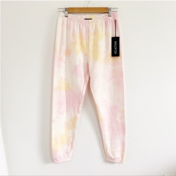 Wildfox Cotton Candy Tie Dye Set Cotton Sweatshirt & Sweatpants S - Picture 11 of 16
